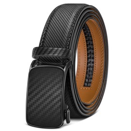 BULLIANT Men's Ratchet Belt Nontrimmable-Click Belt Adjustable for Men Gift Lightweight 1 3/8"(Black,32"-38" Waist Adjustable)