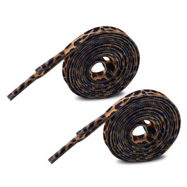 Tofwaol Leopard Ribbon Shoe Laces for Sneakers Boots Leopard Print Shoe Laces for Women Men Animal Print Shoestrings for Casual Shoes Decorations for Women Men Leopard Print Shoelaces 1Pair