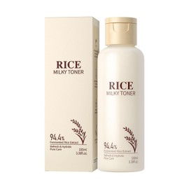 Rice Toner - 94.4% Rice Extract - Rice Milky Toner with Glow Essence - Hydrating for Dry Skin - Refresh & Pore Care