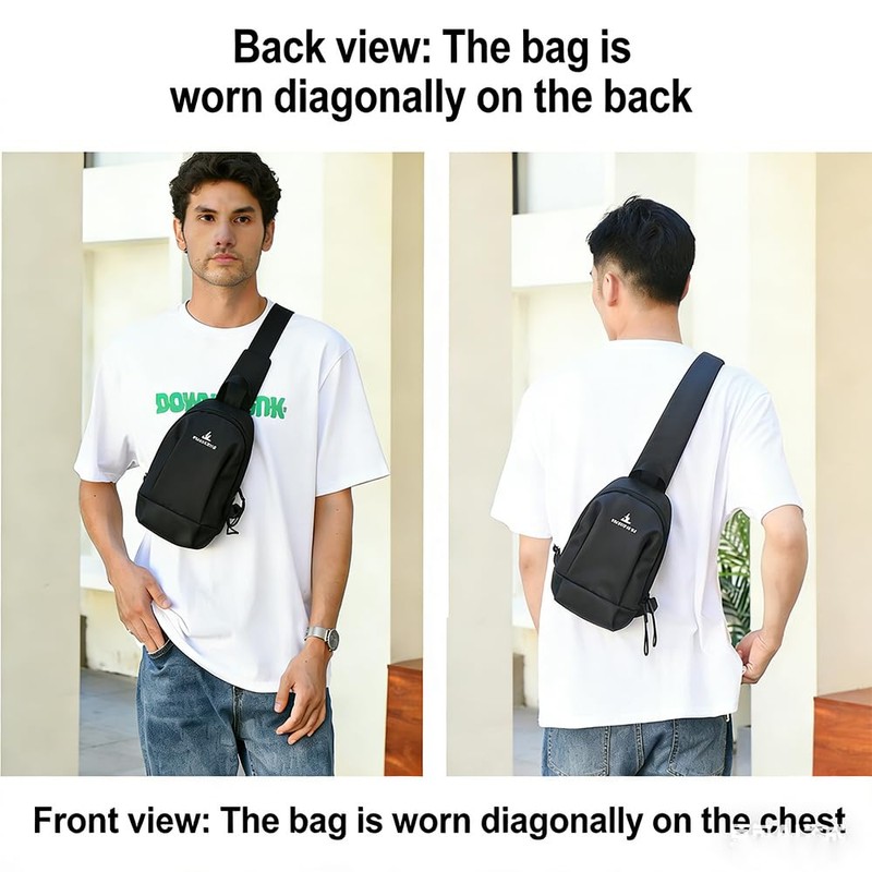 JIMYAO Crossbody Sling Bag for Men & Women, Waterproof Lightweight