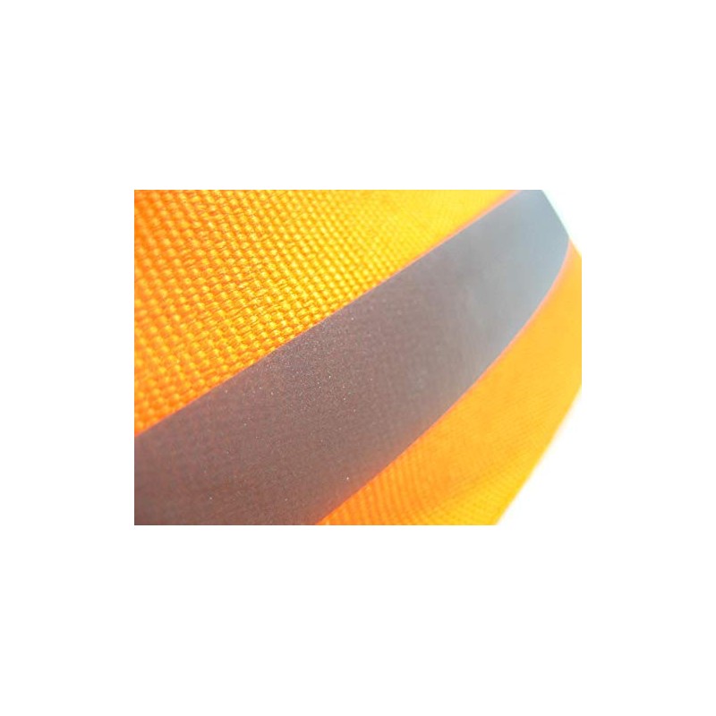 2ms of orange Silver fluorescence ribbon Hi Viz Reflective ribbon