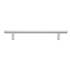 GlideRite 6-5/16 in. 160mm Center to Center Solid Cabinet Bar Pull Long Handle, Polished Chrome, 5003-160