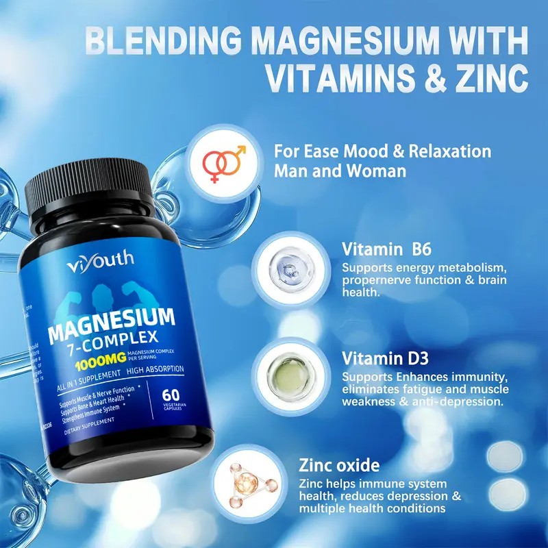 Multi-Source Magnesium Capsules – 60 Count – Magnesium Complex Dietary