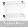 Superio Clear Storage Box with Lid, 2.5 Quart Plastic Container