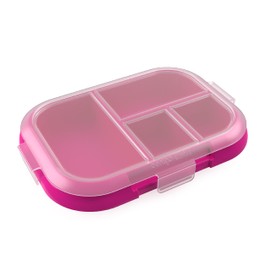 Bentgo Kids Chill Tray with Transparent Cover - Reusable, BPA-Free, 4-Compartment Meal Prep Container with Built-In Portion Control for Healthy, At-Home Meals & On-the-Go Lunches (Fuchsia/Teal)