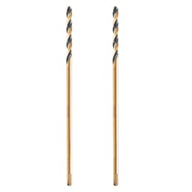 HLOFIZI 1/2" x 12" Extra Long Drill Bit (2 Pack), Aircraft Extension Drill Bits M2 High Speed Steel for Wood, Soft Metal, Plastic