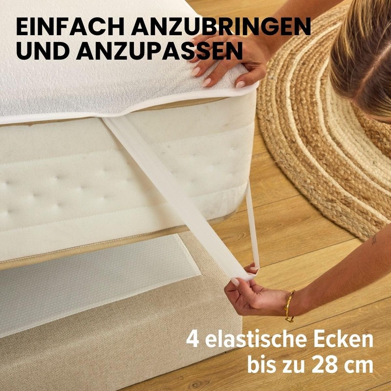 Dreamway Mattress Protector 160 x 200 cm Waterproof Oeko-Tex Certified