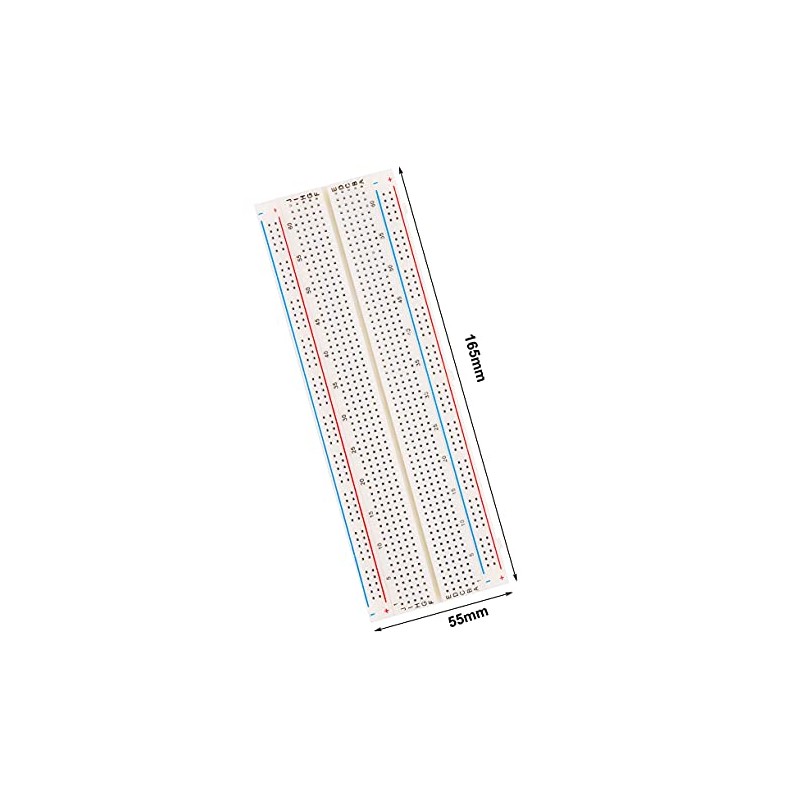 KKHMF 2pcs MB-102 830 Tie Point Breadboard Solderless Breadboard PCB