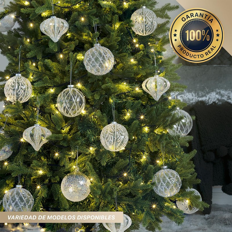 ESQUIMAL Esferas Navideñas de Cristal, 6 Piezas de 10 cm.
