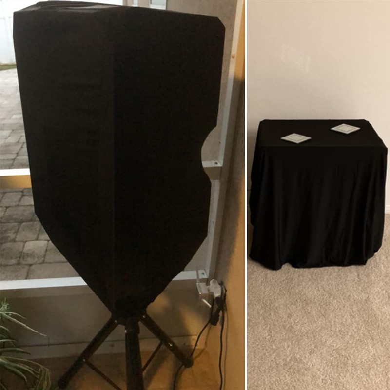 Skyour Black 10"/12"/15" PA DJ Speaker Cover 2pcs Scrim Stretchy