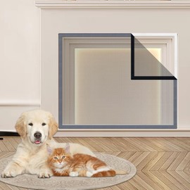Fireplace Screen Mesh Cover, Magnetic Fireplace Cover Baby Proof Barrier Guard Pet Proof with Magic Tape, Fireplace Doors Mesh Gate Fire Place Cover for The Living Room Decorative, 39"x32" Inches