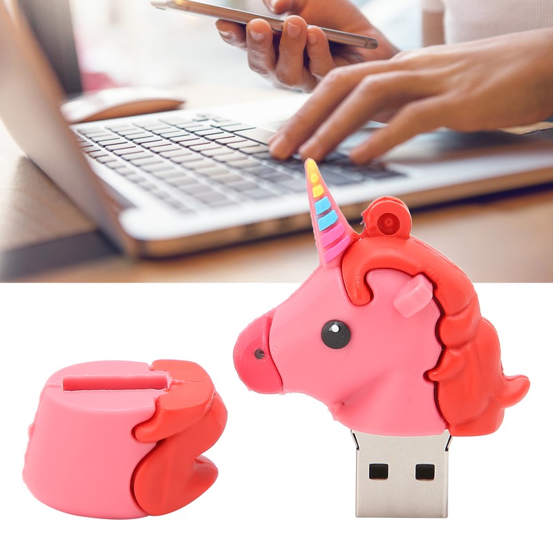 USB 2.0 Flash Drive Pink Cartoon Appearance Data Storage Tool