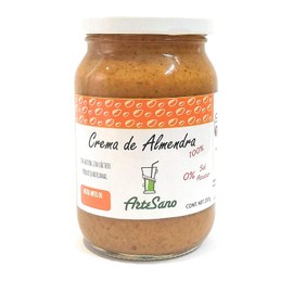 Crema de ALMENDRA tostadas 100% natural artesanal sin sal ni azúcar o conservantes artificiales CONTENIDO 237 gramos