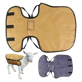 perixir 2 Pcs Goat Coat for Cold Weather, Sheep Goat Blanket Jacket Waterproof Windproof, to Keep Lambs Warmth with A Soft Fleece Liner, Yellow