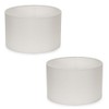 Pair of - Modern White Fabric Cylinder Ceiling Pendant Lampshade/Table