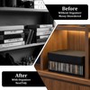 Lyksgir 4 Pack CD Storage Box with Visible Window, Stackable