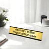 Assistant to the Regional Manager Desk Sign Gold Funny Office