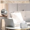 1 Pc Silver Disco Ball Tissue Box Cover, Extra Large