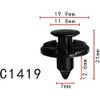 Autobahn88 Front Bumper Quarter Panel Push-Type-Rivet Clip, kompatibel mit Subaru