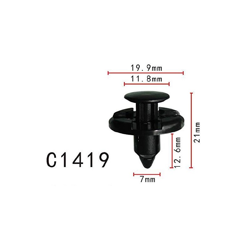 Autobahn88 Front Bumper Quarter Panel Push-Type-Rivet Clip, kompatibel mit Subaru