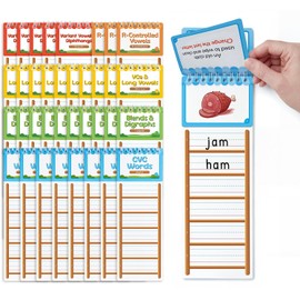 36 Word Ladders Flip Books,Sight Words Flash Cards Kindergarten, Learn to Read Phonics Flash Cards, Reading and Spelling Games for Kids Classroom Homeschool Preschool Learning Activity