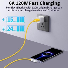 Coolden USB C Cable 120W HyperCharge Turbo Type C Charger Fast Charging Cord Right Angle USB to USB C Cable for Xiaomi 14 13 12 Pro Lite Redmi Note K70 K60 K50 Ultra 12 11T Plus Black Shark 5 Poco X5