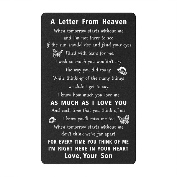 ENGZHI Sympathy Cards for Loss of Son - A Letter