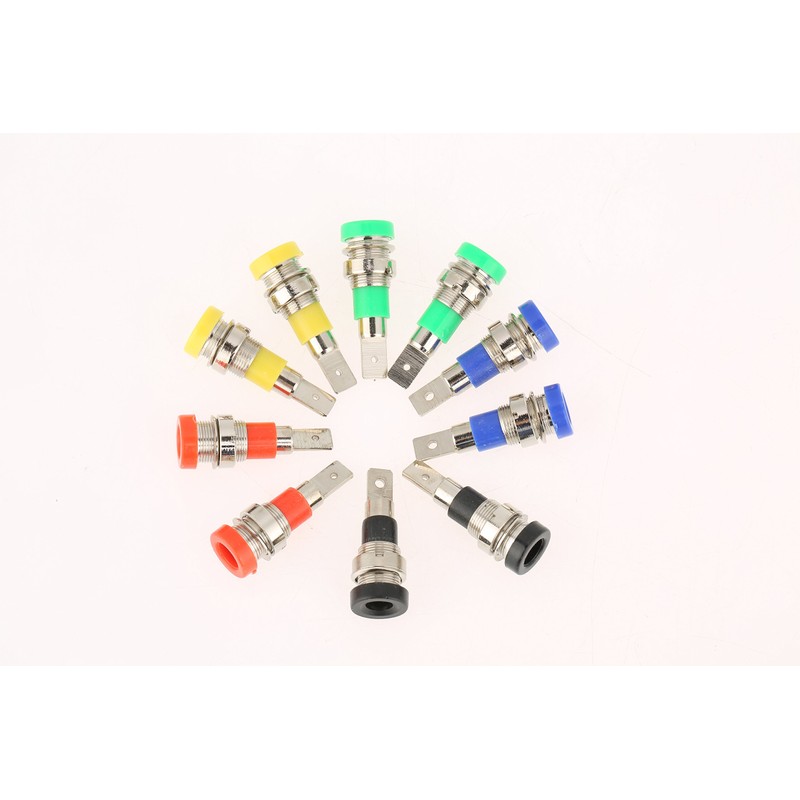 10 Pieces Banana Socket for Panel Mounting 4.0 mm Socket