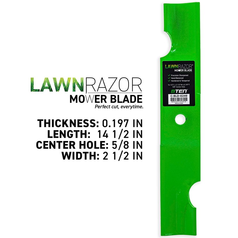 8TEN LawnRAZOR Blade Set for Bad Boy MZ Magnum CZT