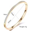 MYNENEY Rose Gold/Gold/Silver Titanium Stainless Steel Pave Cubic Zironia Simulate