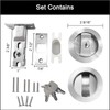 SANGRENSHEN Sliding Door Lock Pocket Door Flush Handles Latch Privacy
