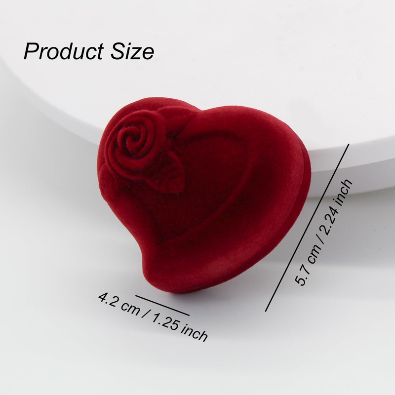 FuninCrea Velvet Ring Box Ring Box Single Ring Holder Ring