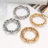 Chunky Gold Bracelet for Women Non Tarnish, Trendy Stretch Cuban