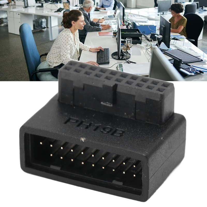 Yunseity USB Front Plate Adapter Vertical 90 Degree Angle USB