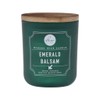 Decorware DW Home Holiday Scented Wooden Wick Candle Collection (Emerald