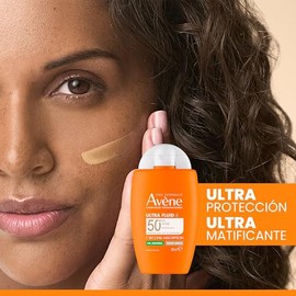 Avene Ultra Fluid Protector Solar Facial con Color FPS50 Piel Grasa Medio