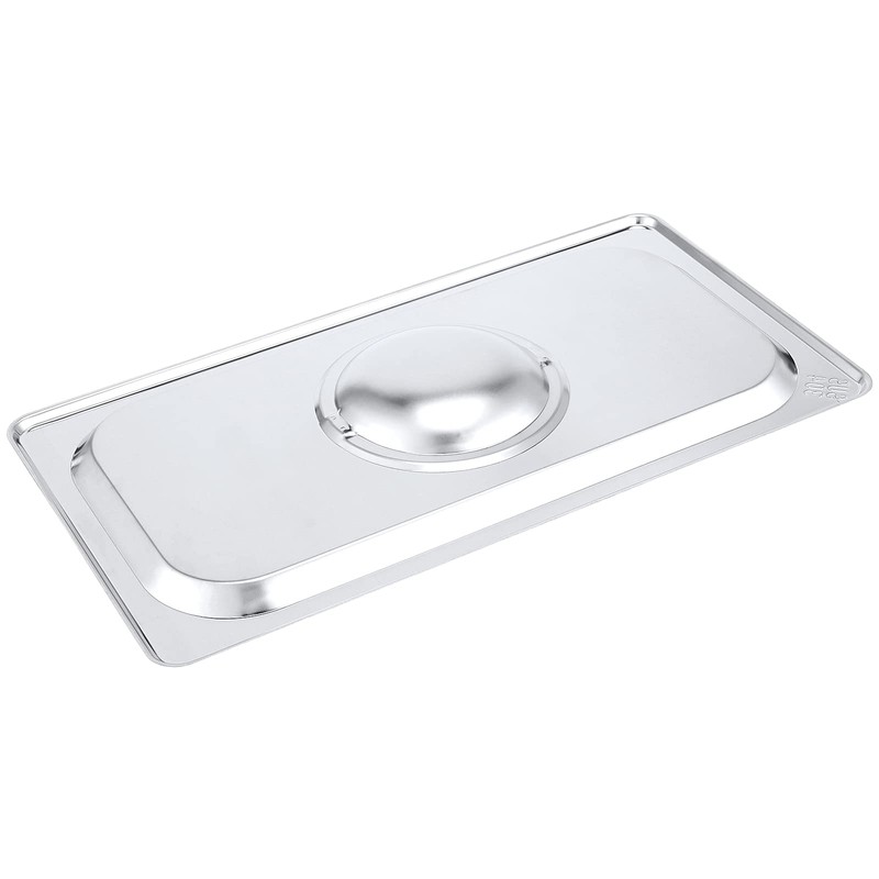 PINGEUI 8 Pack 1/3 Size Stainless Steel Steam Table Lid,