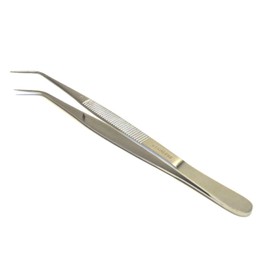 Stainless Steel Tweezers, with Curved Serrated Tip Multipurpose Tweezers Sewing Machine Tweezers Forceps for Craft Repairing