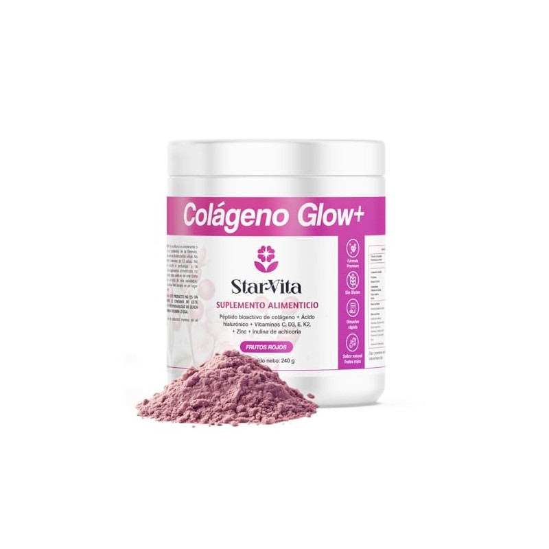 Colágeno Glow Starvita Lab Péptidos Bioactivos Ácido Hialurónico