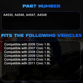 SINOCMP 4X Engine Motor & Trans Mounts For 2006-2011 Honda Civic A4530 A4546 A4547 A4548