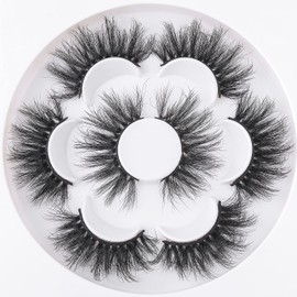 False Eyelashes, 7 Pairs, 5D Eyelashes, Handmade False Eyelashes, Fluffy Natural Eyelashes (HA56)