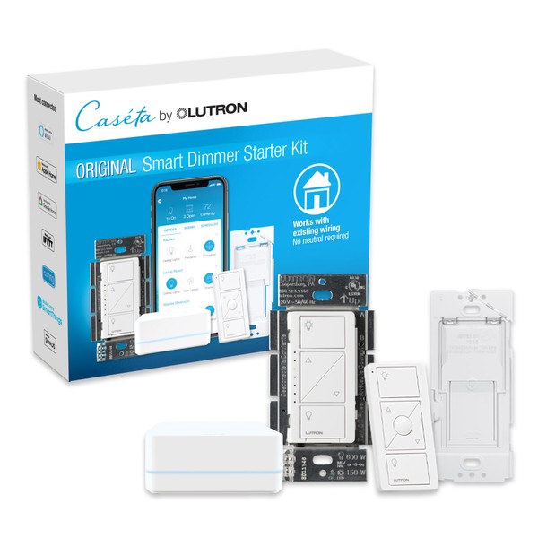 Lutron Caseta Original Smart Dimmer Switch Kit w/ Hub, with