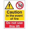 V Safety Caution In The Event Of Fire Do Not