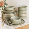 AmorArc Ceramic Dinnerware Sets, Handmade Reactive Glaze Stoneware Plates and