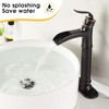 FRANSITON Tall Vessel Waterfall Faucet Bathroom Faucet Single Handle One