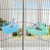Wontee Bird Bath Box with Mirror Portable Parrot Hanging Bathroom