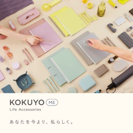 Kokuyo KOKUYO ME Notebook, 30 Sheets, Semi B5, B Ruled, 0.2 inches (6 mm), Taupe Rose, Set of 2 KME-NB3BMVX2SET