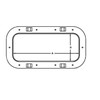 Man Ship LS-0716-SN Marine Rectangular Portlight Aluminum Frame Bug Screen