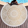 MOUNAY Round Microfiber Mandala Beach Towel Hippie Boho Beach Towel