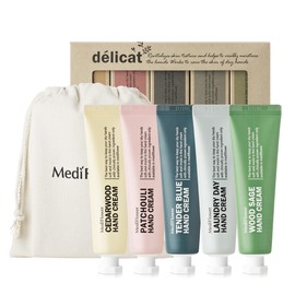 Mediflower Medi Flower Delica Hand Cream 5-piece Set + Eco Pouch (5+1) / 메디플라워 델리카 핸드크림 5종세트+에코파우치 (5+1)
